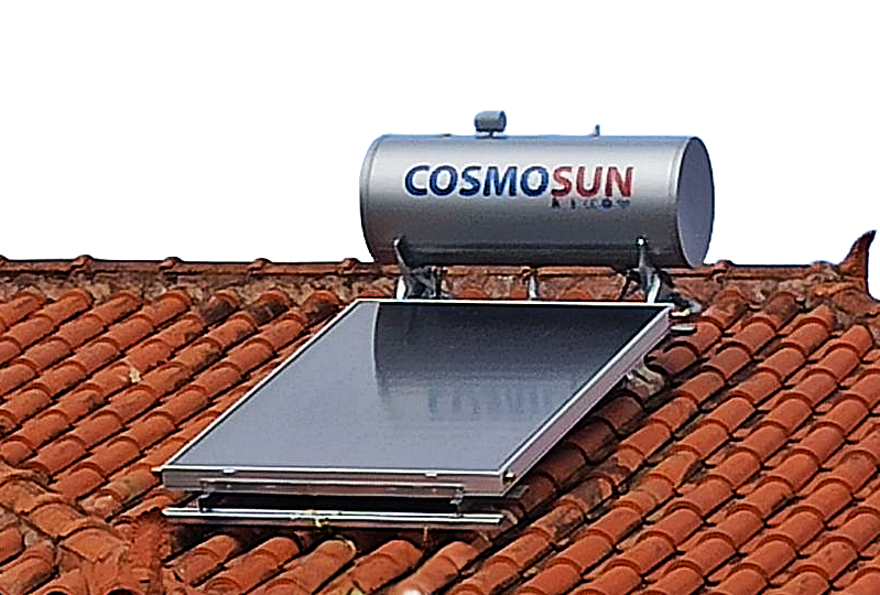 ΘΕΡΜΟΣ/ΚΟ ΣΥΣΤΗΜΑ COSMOSUN 150Λ HYDRO GLASS ΑΝΤΛ.ΘΕΡΜ. ΜΕ 1 ΣΥΛΛ.ENERGY+EVO 2,3Τ.Μ ΚΕΚΛΙΜΕΝΗΣ ΣΤΕΓΗΣ